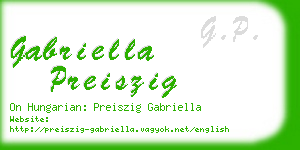 gabriella preiszig business card